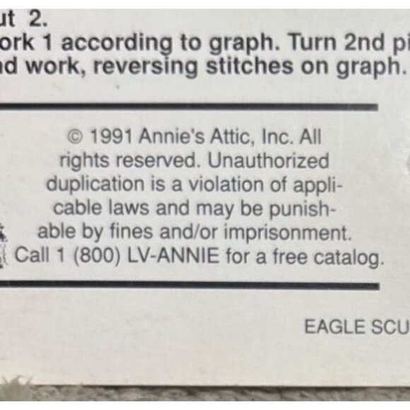 Annies Attic Plastic Canvas Sculptured Birds Pattern Booklet Eagle "96 - Picture 2 of 3